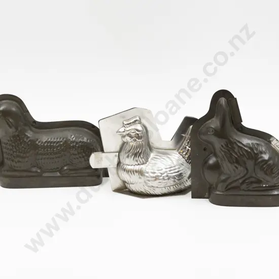 Two Early C20th German & Other Animal Chocolate Moulds