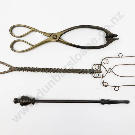 Fire Coal Scissors Poker & Handcrafted Copper Toasting Fork