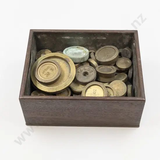 Large Collection of Brass Weights