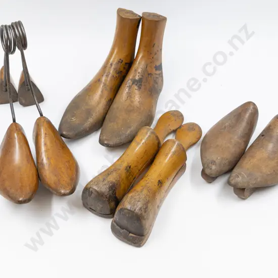 Three Pairs Victorian Fruitwood Shoe Lasts