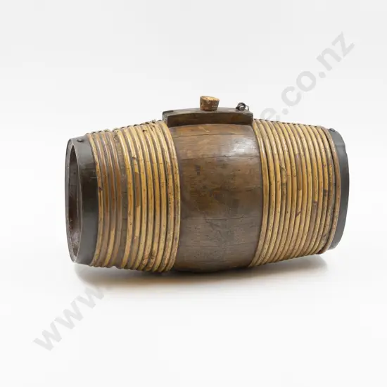 Large Victorian Coopered Oak Cider Costrel