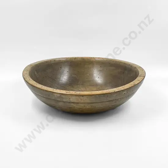 Antique English Sycamore Dairy Bowl 34cm Dia