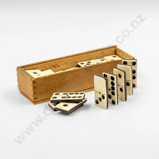 Victorian Set of Ebony & Bone Dominos