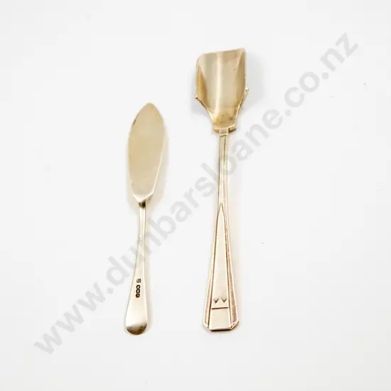 Geo V S/S Stilton Cheese Scoop & Butter Knife