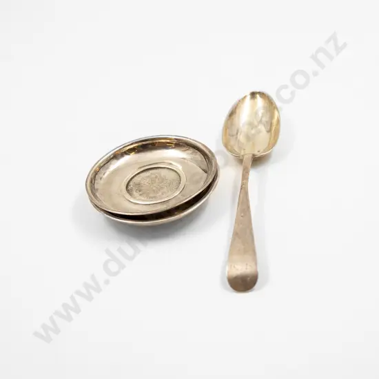 Two 1761 Manuel Pinto da Fonseca Silver Coin Dishes