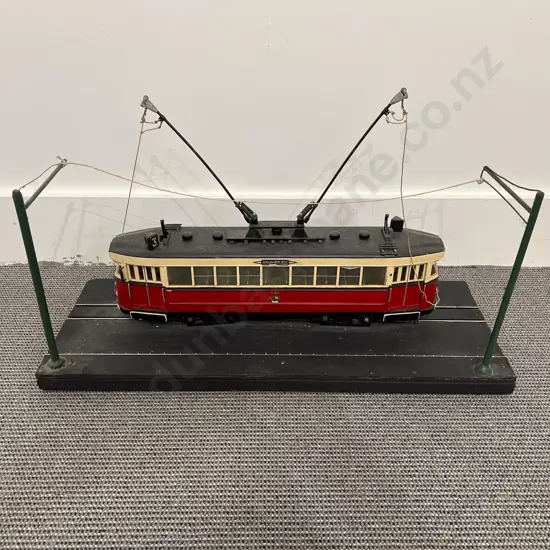 Vintage Scratch Built Wooden Model of a Christchurch Tram