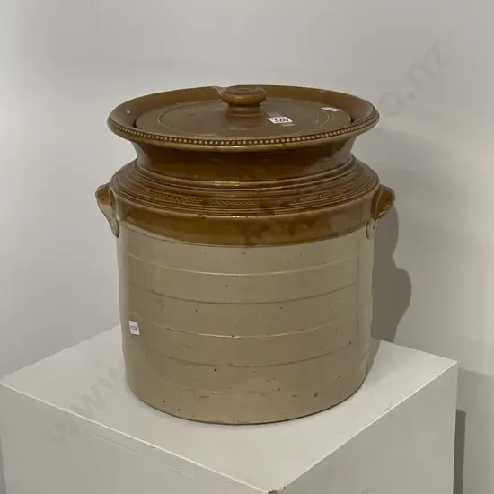 Large Stoneware Lidded Croc