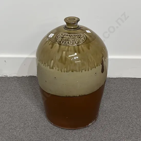 G F Barnard Wines & Spirit Merchants Buxton USA Stoneware Keg