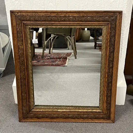 Decorative Oak Framed Mirror