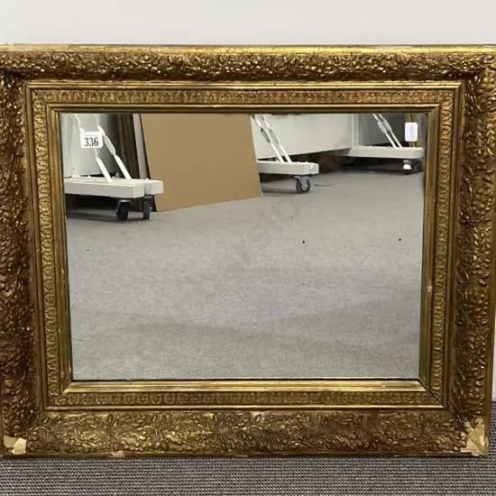 Vict Decoratively Framed Gilt Wood Wall Mirror