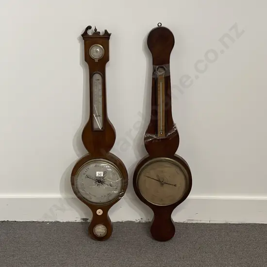 Two Vict Mahogany Barometers
