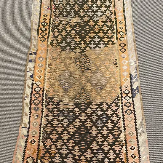 Antique Faded Kilim Runner