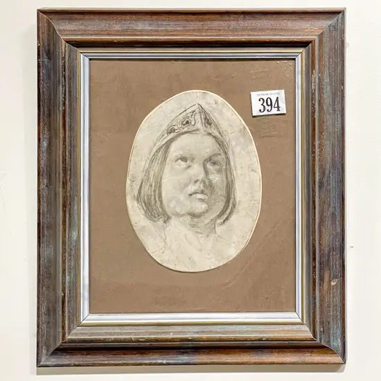 Attributed Guido Reni 1575 - 1642 Pencil Sketch Portrait