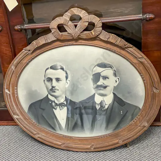 Early C20th B/W Photographic Print of Two Brothers