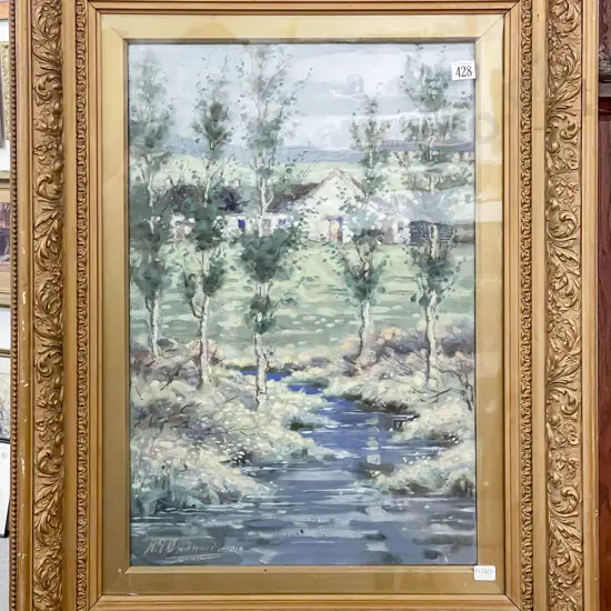 H D Drummand - English Farm Cottage & Stream