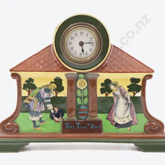 Shelley Intarsio Clock Case in Lady and Gentleman Pattern