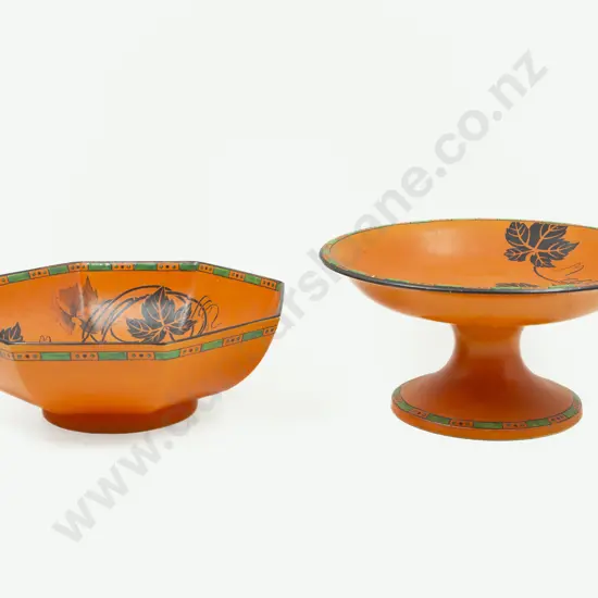 Shelley Art Deco Compote with Octagonal Bowl