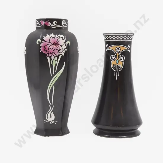 Shelley Carnation Vase with Other Art Deco Baluster Vase