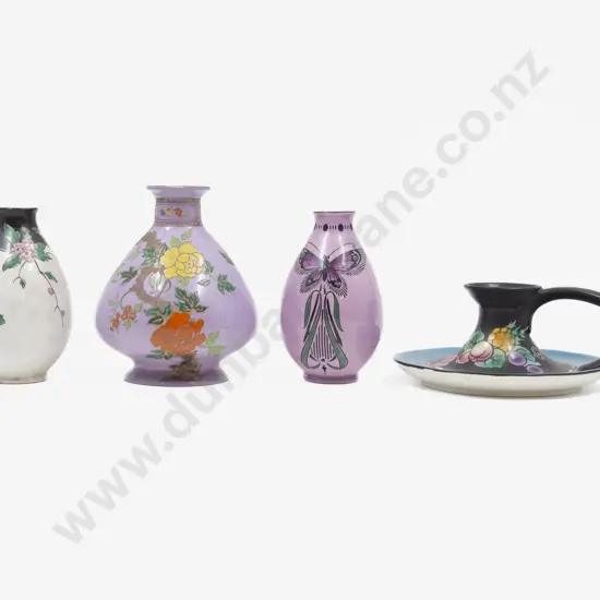 Various Shelley Vases and Candle Holder