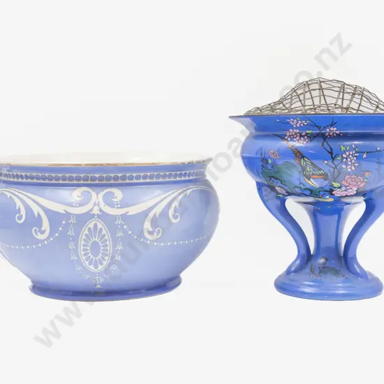 Shelley Footed Bowl & Victorian Chamber Pot