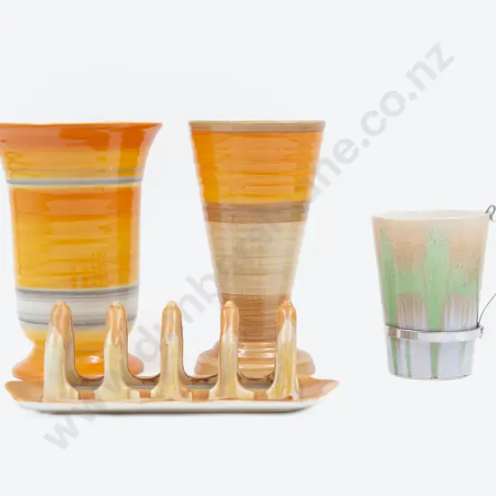 Four Various Shelley Pieces chip to toast stand