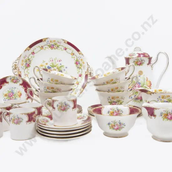 Shelley 21pce Tea Set with Coffee Set