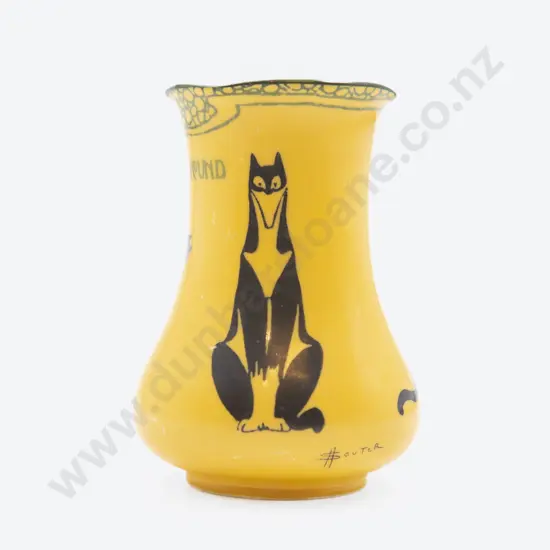 Royal Doulton Souter Cats Pattern Posy Vase
