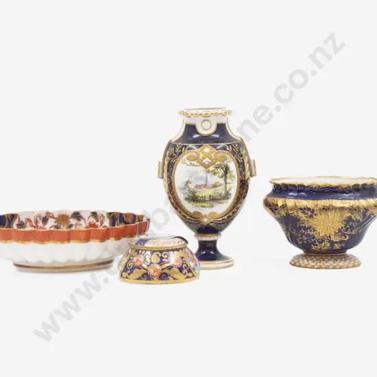 Royal Crown Derby Urn together with Other Manufacture Posy Pot Dish & Trinket Pot