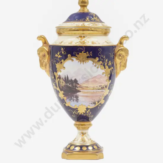 C20th Coalport Urn & Cover