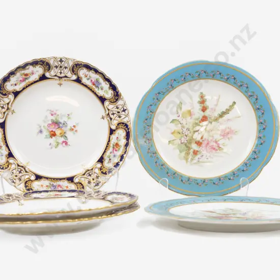 Five Mid-Late C19th English Dessert Plates