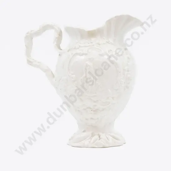 Victorian Copeland & Garrett Heavy Relief Moulded Whiteware Jug