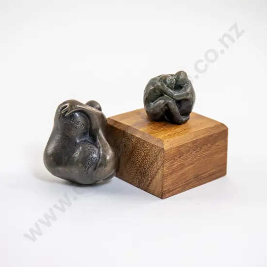 Small Bronze "Hold Onto Your Heart" Signed Nina Van Dijk