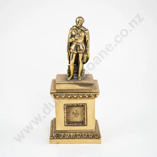 Small Cast Gilt Bronze Figure Of William Shakespeare