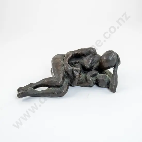Modern Bronze Of A Mother And Child