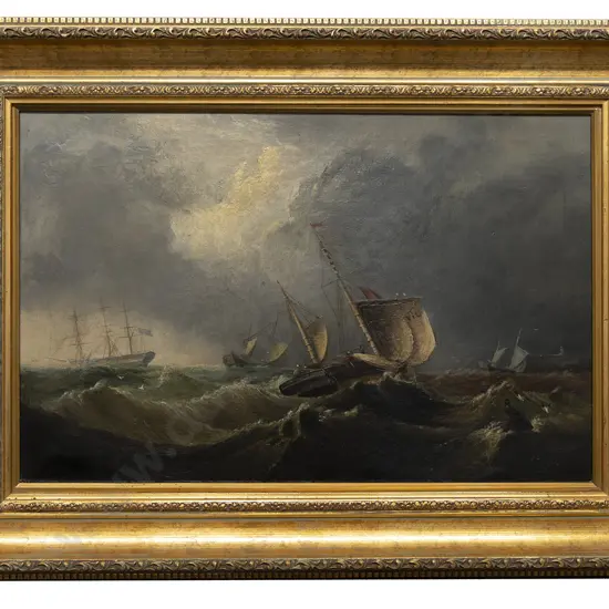 Unknown Artist - Seascape with Fishing Boats
