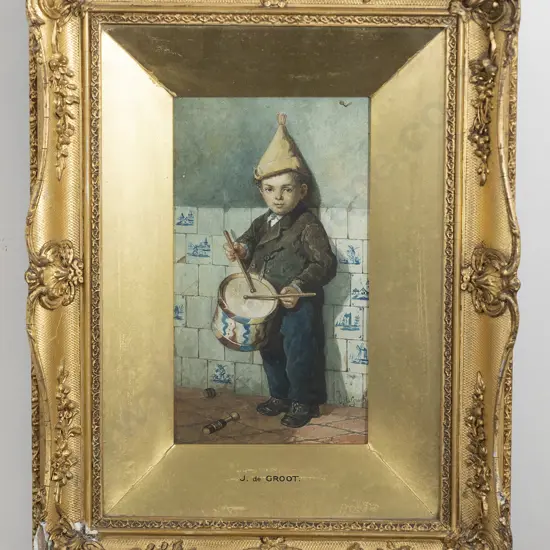 Josef de Groot (Dutch 1828-1899) - Drummer Boy