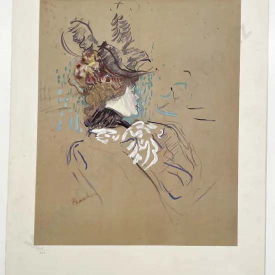 After Toulouse Lautrec - Profil De Femme (unframed)