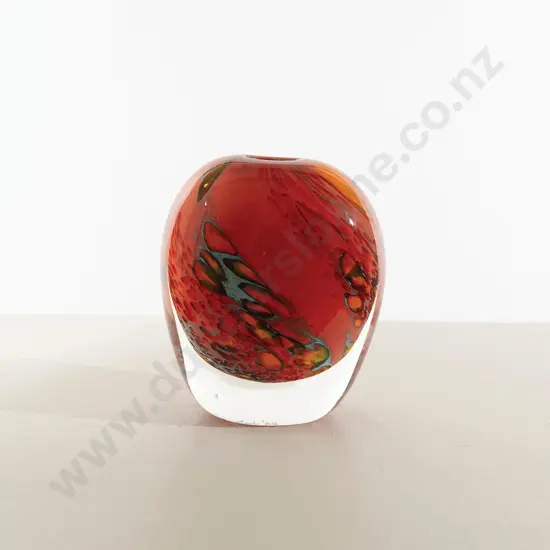 Garry Nash Ovoid Encased Glass Vase