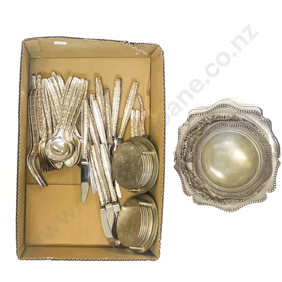 Canteen of Assorted Cutlery together with Box of Cutlery and S/P