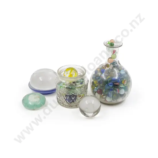 Qty of Assorted Art Glass together with Marbles