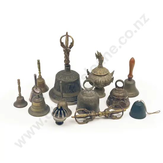 Tibetan Bell and Other together with Assorted Bells
