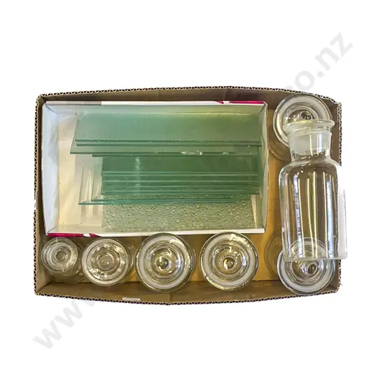 Qty of Vintage Glass Panels and Jars etc.