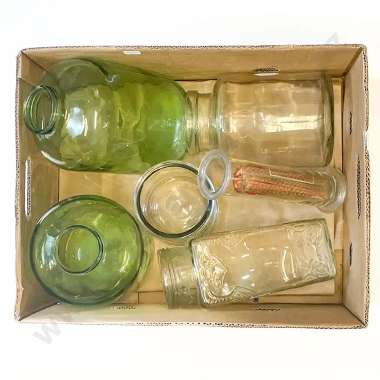 Qty of Assorted Vintage Glass Jars