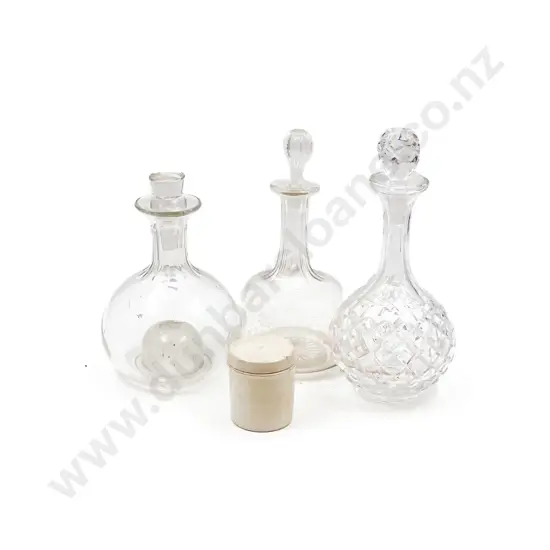 Three Assorted Decanters