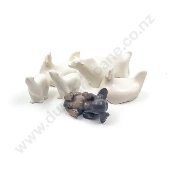 Royal Copenhagen Puppy together with Assorted White China Animal Ornaments