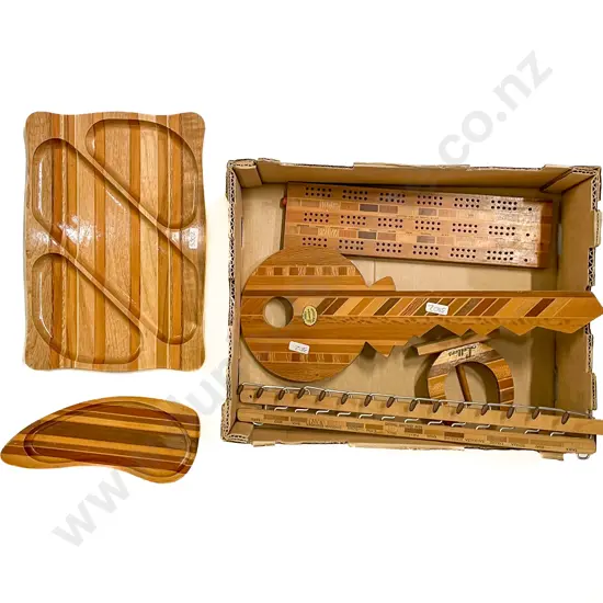 Qty of Assorted Inlaid Woodware