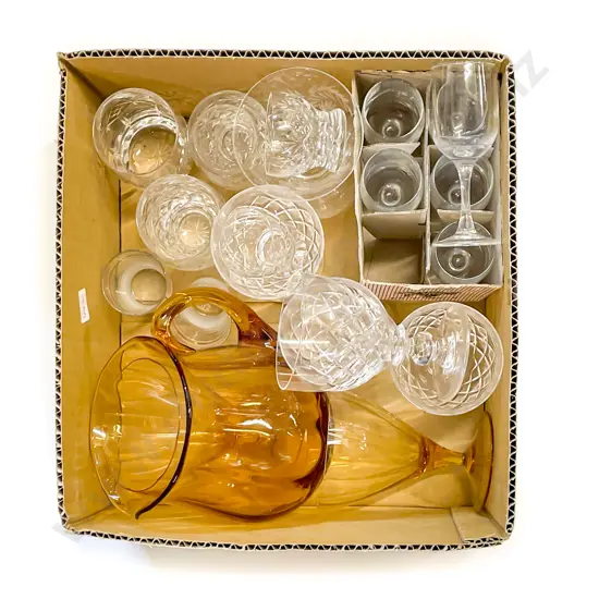 Box Qty of Assorted Crystal and Glassware