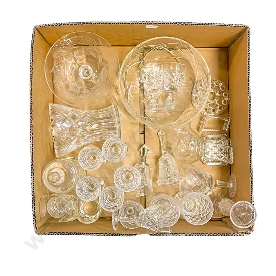 Box Qty of Assorted Crystal and Glassware