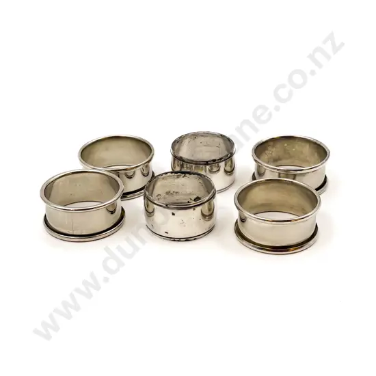 Six Assorted Napkin Rings