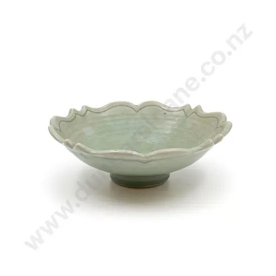 Mirek Smisek Celadon Glaze Pedestal Bowl